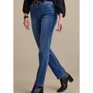 Soft Surrounding Ultimate Denim Straight Leg Jeans River Wash RN 101206 Size 4